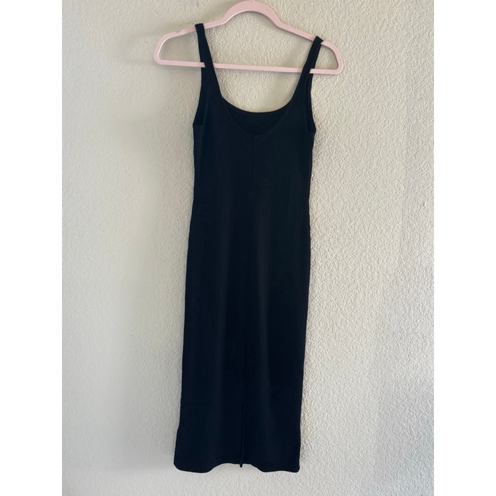 Urban Outfitters Black Ribbed Tank Midi Dress size small